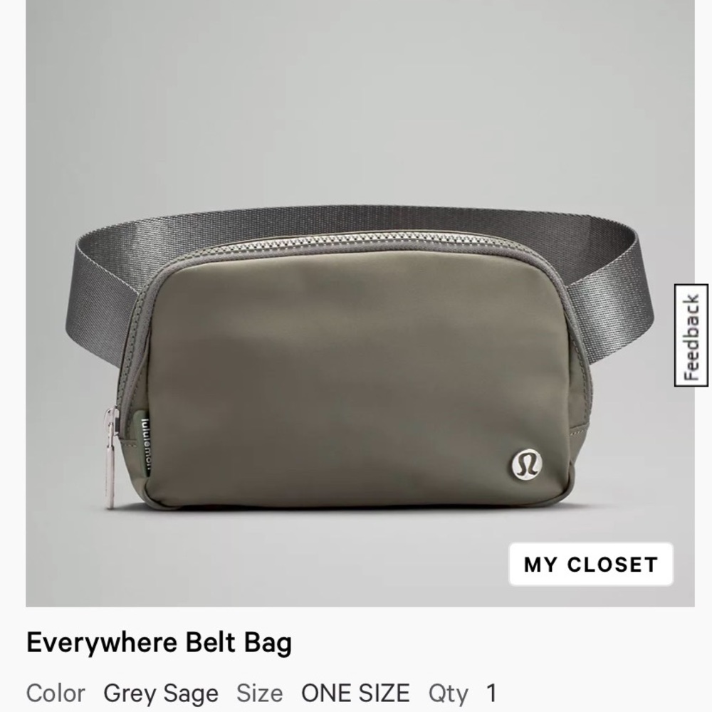 Grey Sage Everywhere Belt Bag NWT!